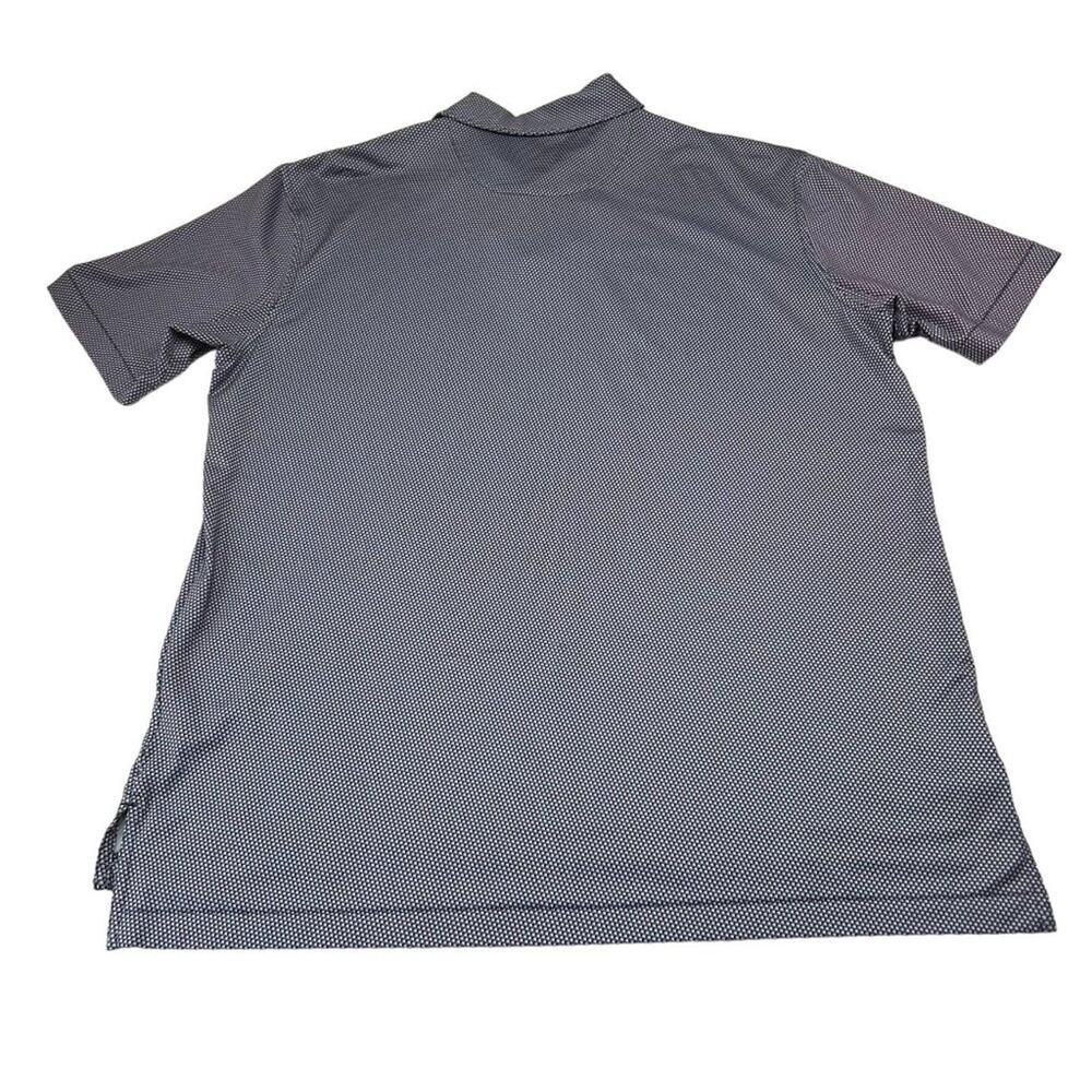 Peter Millar Polo Shirt Mens L Blue Summer Comfort Golf Casual Geometric